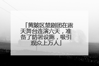 黄陂区楚剧团在露天舞台连演六天，准备了防暑设施，吸引观众上万人