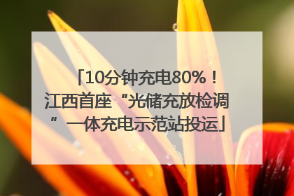 10分钟充电80%！江西首座“光储充放检调”一体充电示范站投运