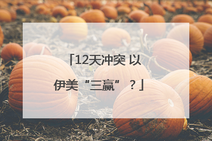 12天冲突 以伊美“三赢”？
