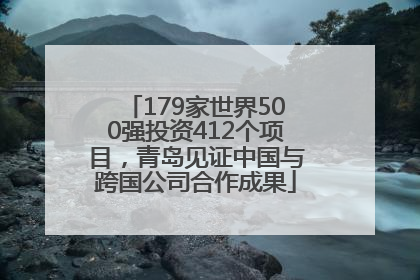 179家世界500强投资412个项目，青岛见证中国与跨国公司合作成果