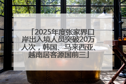 2025年度张家界口岸出入境人员突破20万人次，韩国、马来西亚、越南居客源国前三