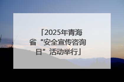 2025年青海省“安全宣传咨询日”活动举行