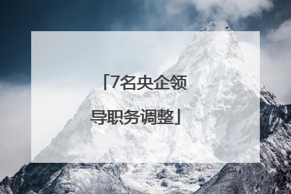 7名央企领导职务调整