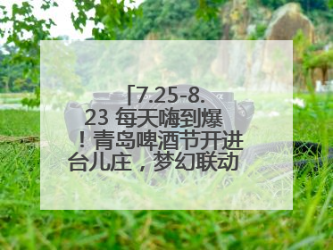 7.25-8.23 每天嗨到爆！青岛啤酒节开进台儿庄，梦幻联动解锁古城新玩法