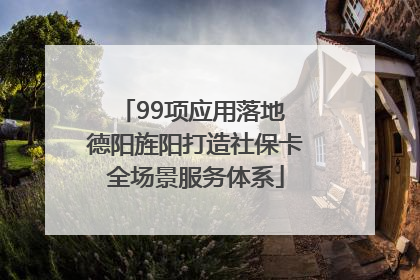 99项应用落地 德阳旌阳打造社保卡全场景服务体系