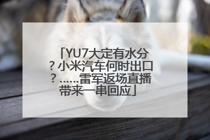 YU7大定有水分？小米汽车何时出口？……雷军返场直播带来一串回应